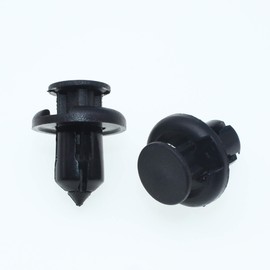 Ziruiautopart 100 Pieces 10mm Hole Pin in Plastic Rivets Car Clips Fastener Push Clips for Car Auto Fender Honda and Acura Fender Clips
