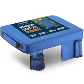 Alpcour Portable Extra Thick Stadium Seat Cushion – Bleacher Cushion with... - Royal Blue, 21" Wide