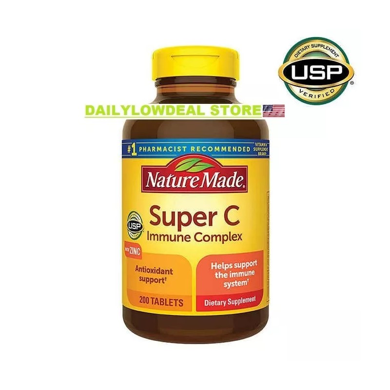 Nature Made Super C Immune Complex, 200 Tablets, EXP 12/2024