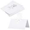 Pack of 50 Place Cards Wedding Name Plates, Folded Seat