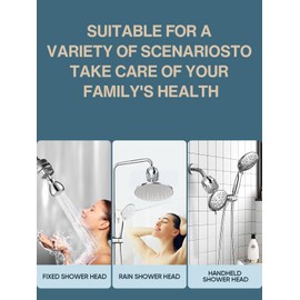 Cobbe 20 Stage Shower Filter Cartridge for Hard Water Showerhead Filters - 1 Pack Replaceable Cartridges - High Output Shower Water Filter for Chlorine and Harmful Substances Removal