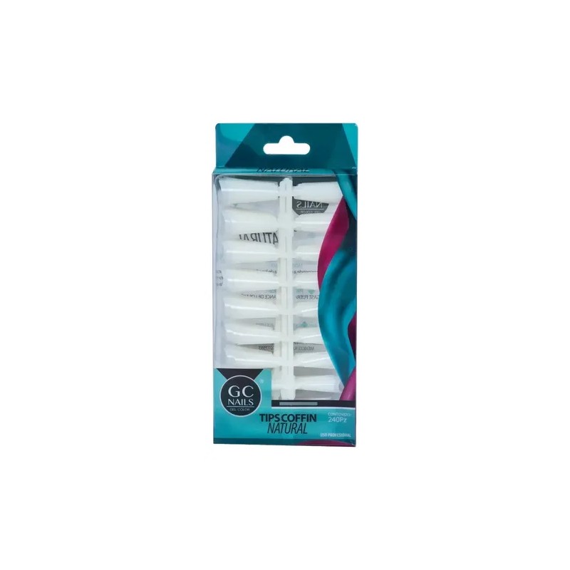 Tips Coffin 240 Pzs, Color A Elegir, Uñas Manicure, Gc