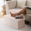 CUYOCA Storage Ottoman Bench Foldable Seat Footrest Shoe Bench End