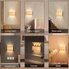 2 Pcs LED Magnetic Wall Sconce Lights,5000mAh Wireless Bedside Wall