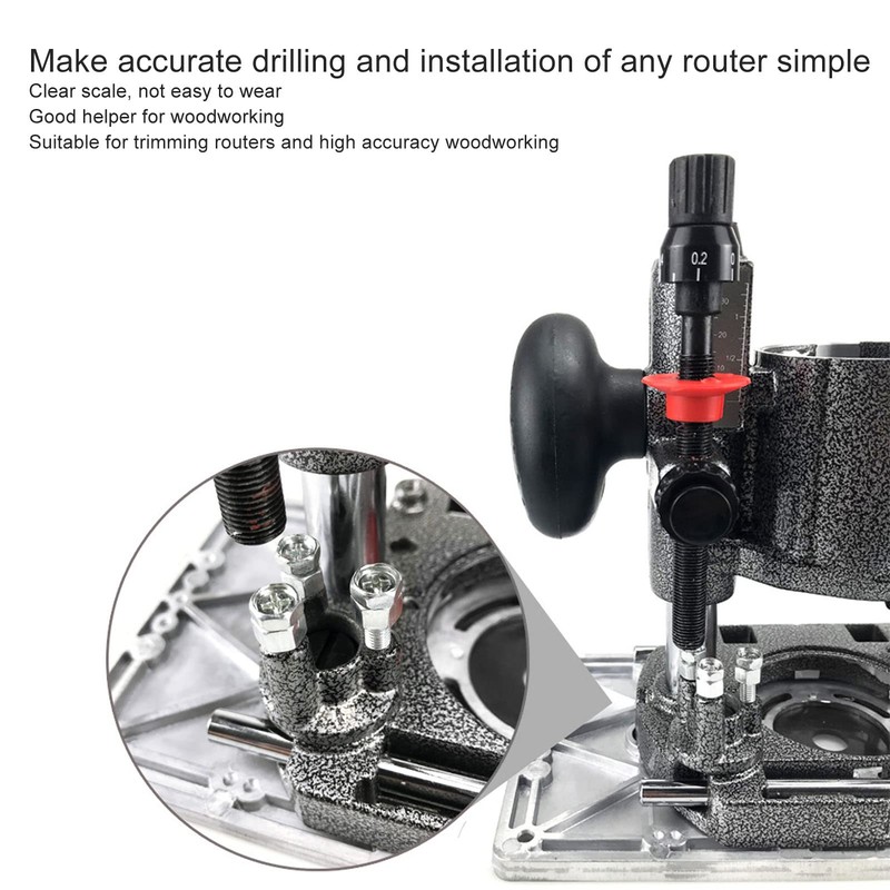 Uadme Router Table Insert Plate, Aluminum Alloy Routers Bench Trimmer