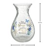 Lillian Rose Crackle Glass Memorial Flower Vase with Sympathy Verse