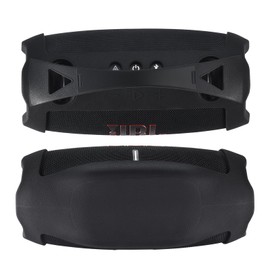 Carrying Silicone Cover Case with Handle Compatible with JBL Xtreme 4 Portable Bluetooth Speaker (Black)