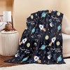 Wajade Space Cuddly Blanket for Children Cuddly Blanket Fluffy Sherpa