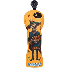 LZFAN Golf Club Head Cover Golf Head Cover Driver Headcover Hybrid Wood Headcover Club Head Cover（Guitar Ghost）