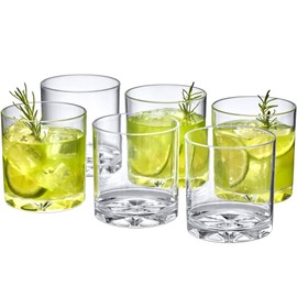 Amazing Abby - Liberty - 12-Ounce Plastic Tumblers (Set of 6), Plastic Drinking Glasses, Reusable Plastic Cups, BPA-Free, Shatter-Proof, Dishwasher-Safe (Made of Plastic, NOT Glass)