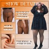 Amzshe Plus Size Fleece Lined Tights Women, Control Top Thermal