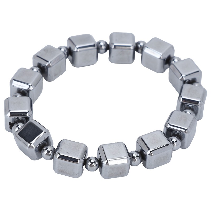 0.4in Terahertz Bracelet Rectangle Beads Good Thermal Conductivity Natural Terahertz