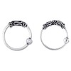 Tienda Shop 2 thin Bali nose hoops, 925 sterling silver,