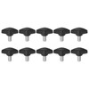 sourcing map 10pcs Tee Wing Knobs Thumb Screws M8 x
