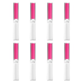 8 Pack Small Washable Reusable Lint Roller, Travel Size Gel Sticky Lint Roller, Portable Foldable Stick It Pet Hair Remover Cleaner for Clothes Furniture Household (Red)