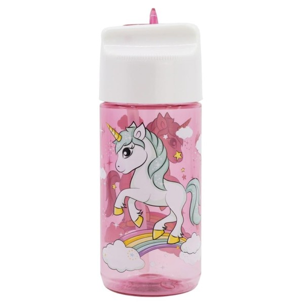OM SUPPLIES Unicorn Characters Childrens Tritan Reusable Drinking Bottle 430ml