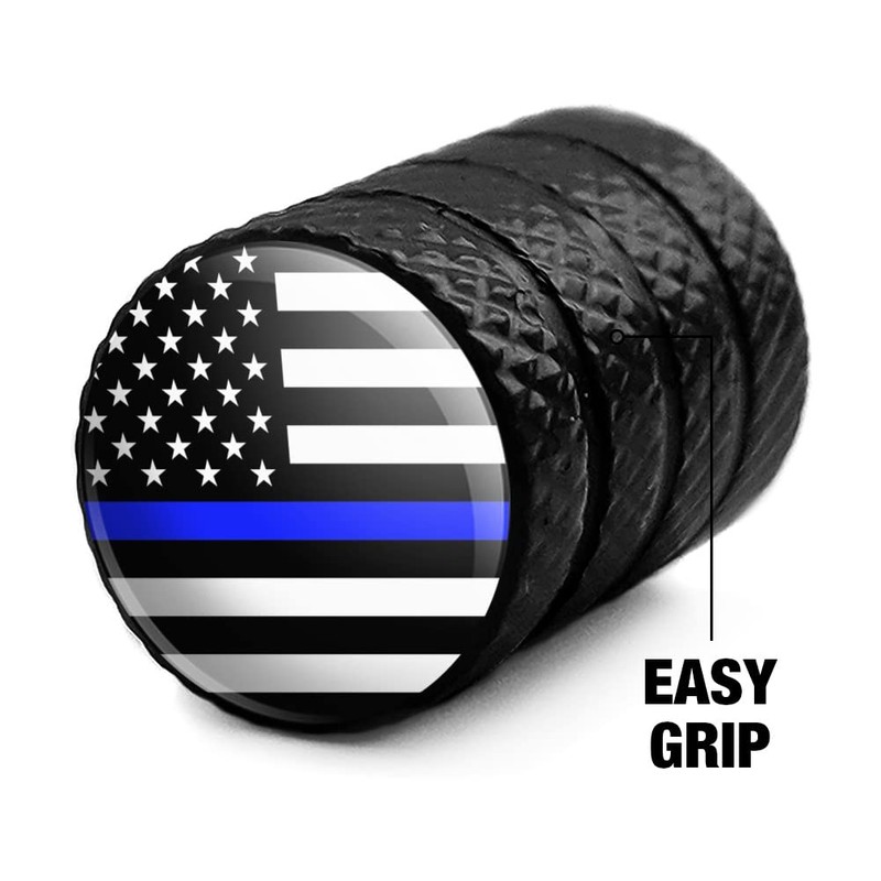 GRAPHICS & MORE Thin Blue Line American Flag Tire Rim