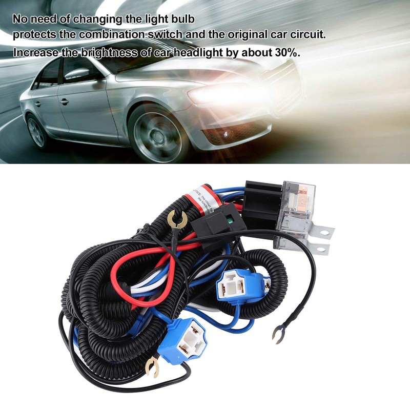 Headlight Relay Wiring, H4 Headlight Relay Wiring Harness 4 Lights