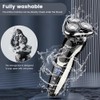 Dexmary 3-in-1 Electric Shavers for Men, LED Display, IPX7 Waterproof