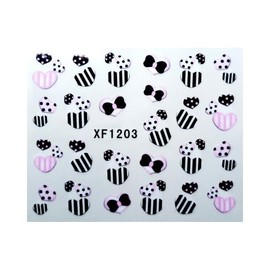 Generic Heart Arrow of Love Lips Bear Valentine Day Water Transfer Nail Sticker Xf1203 Nail Wraps Art Stickers Manicure Supplies for Women for Home Nails Full Long Lasting Easy Apply and Remove