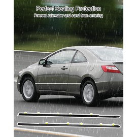 Weatherstrip Window Moulding Trim Seal Belt Fit for Honda Civic Coupe 2D 2012 2013 2014 2015 Replace 72410-TS8-A01 72450-TS8-A01, 2 Pcs