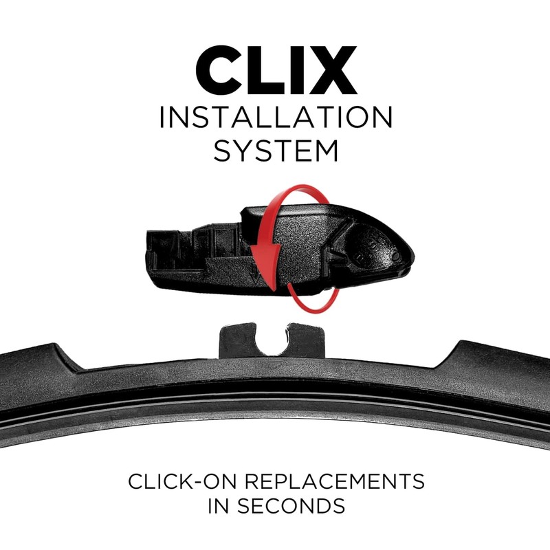 Clix Wipers - (22"/22") Set of 2 Windshield Wiper Blades