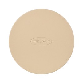 Unicook Small Pizza Stone 10.25 Inch for Oven and Grill, Round Baking Stone, Thermal Shock Resistant Cordierite Oven Stone with Plastic Dough Scraper, Ideal for Cooking Pizza, Bread