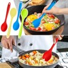 4 Pcs Mixing Spoons for Cooking, 8" Small Silicone Spoons