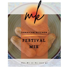 Jamaican Festival Mix, Traditional Caribbean Corn Dumpling Mix, 16 Oz
