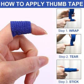 Thumb Tape, Weightlifting Tape for Sports Gymnastics Fitness, Easy Tear Hook Grip Tape Flexible Crossfit Tape for Hands Protection