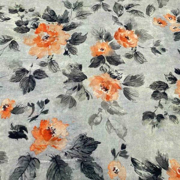 Kt KILOtela 100% Cotton Canvas Fabric 160cm Wide - Grey