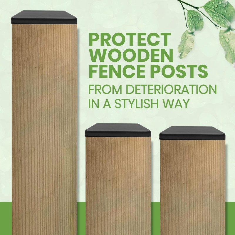 TonGass (6-Pack, Black) 4x6 (3 5/8"x 5 5/8") Wood Fence