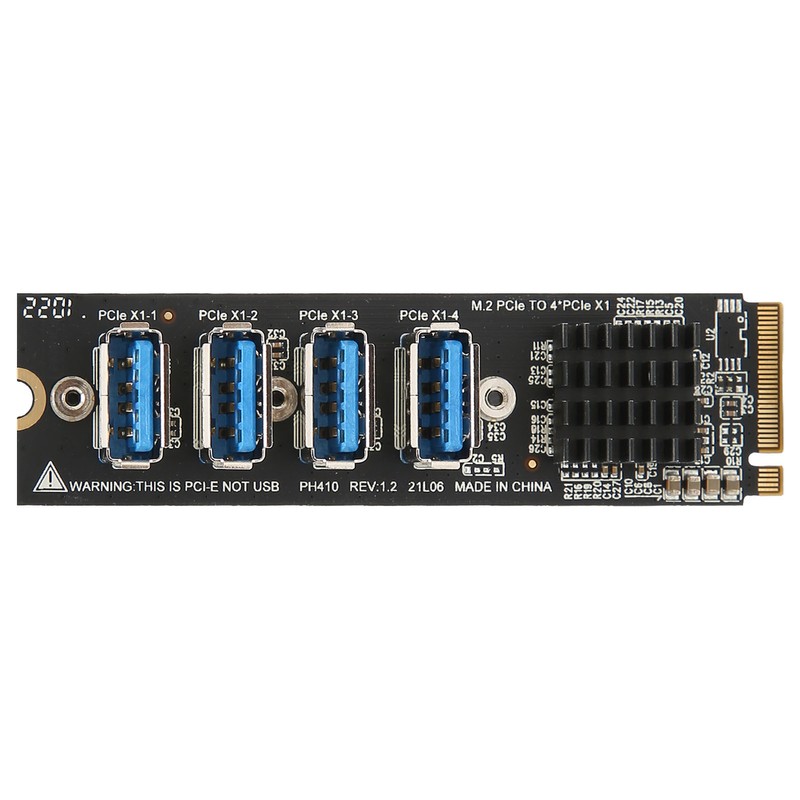 M.2 to PCIe Expansion Card PCIE 4 Ports Strong Anti