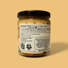 BeeTamer's Ashwagandha Creamed Honey, Health Wellness, Natural Raw Honey Healthy Benefits Sweet Flavor Healthy Ingredients