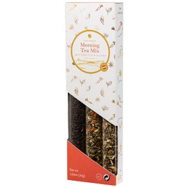 Gourmanity Morning Loose Tea Sampler Gift Set, 3 Flavors to Start your Day the Right Way with Herbal Blend Tea to Balance and Soothe all the Senses, Product of Austria, 1.02oz