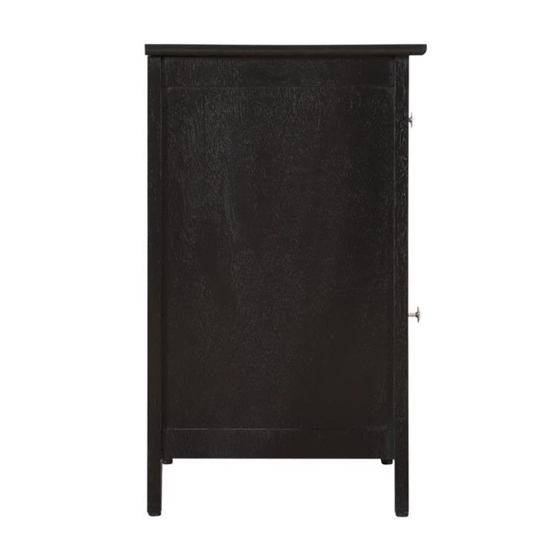 Glory Furniture Izzy 1 Drawer 1 Door Nightstand in Black