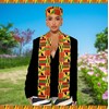 GIFFZERR 2PCS African Kente Scarf Dashiki Cloth Print Stole Sash