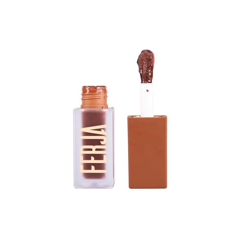 Ferja | Lip Gloss RAW| Tono Café | Brillo para