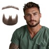 Prejoye Realistic Mustache Human Hair, Handmade Fake Beards with Invisible