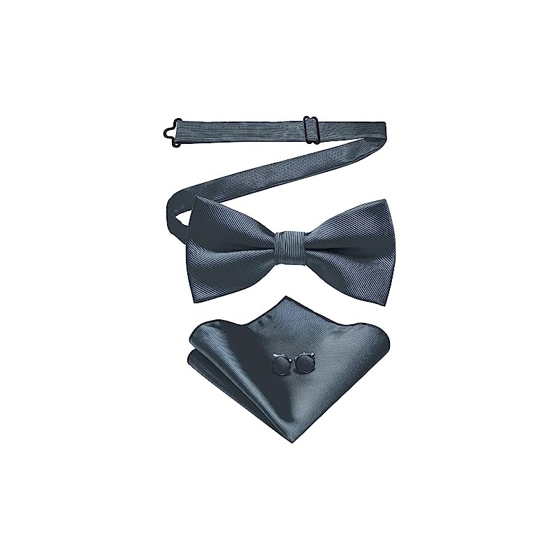 Jemygins Set for Men - Includes Plain Bow Tie, Men’s