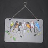 Birds On A Wire Ornament Glass Window Panel Suncatcher Hangings