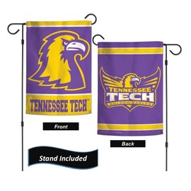 Tennessee Tech Golden Eagles Garden Flag Set With Stand, 12.5 x 18 inch College Flag With Three Piece Steel Yard Flag Stand, Licensed by Wincraft