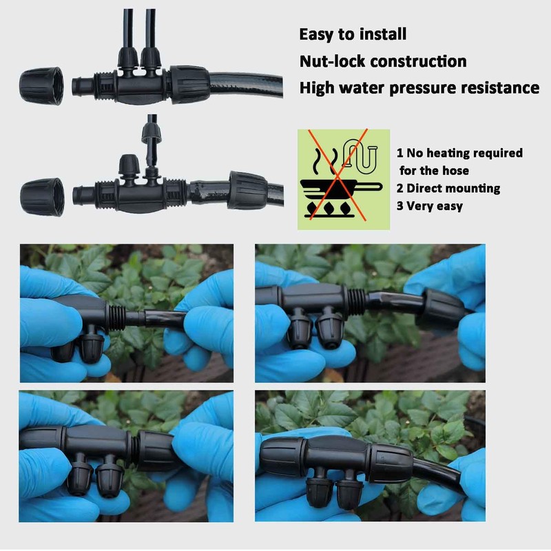 160Ft Drip Irrigation System with Water Timer for Garden, Main