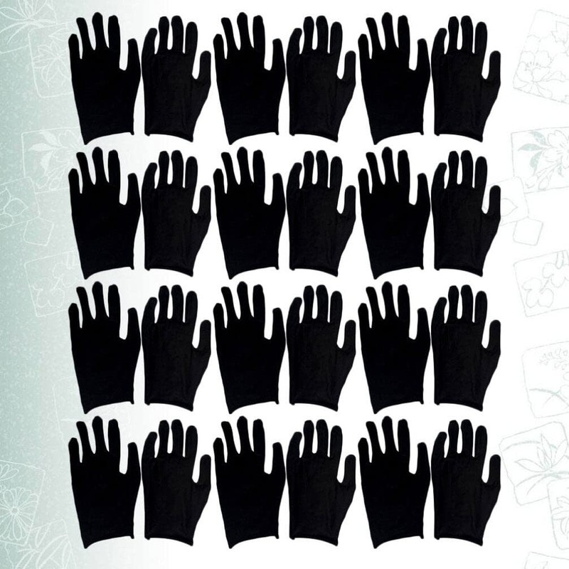 Ipetboom 12 Pairs Cotton Work Gloves Coin Gloves Jewelry Inspection