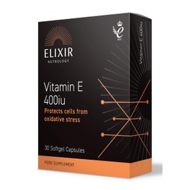 ELIXIR NUTROLOGY Vitamin E 400iu - 30 Softgel Capsules, Antioxidant - High Strength Vitamin E