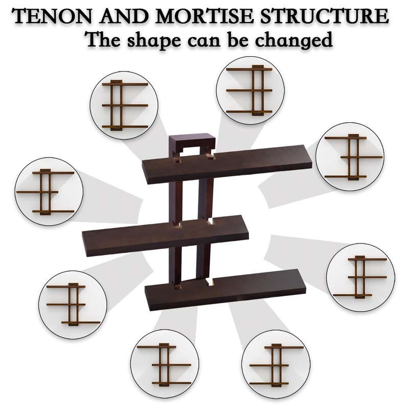 yaqew Variable Floating Shelves Wood Set of 3, Cube Wall