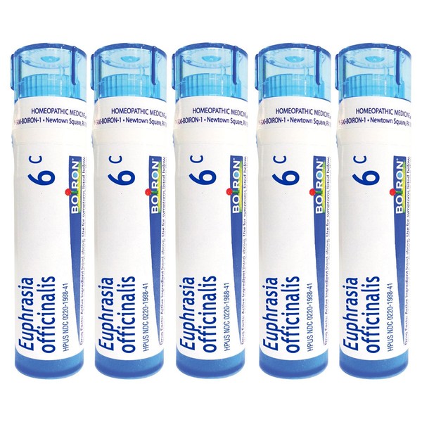 Boiron Euphrasia Officinalis 6C, Homeopathic Medicine for Eye Discharge (Pack of 5)