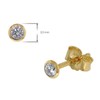 trendor Cubic Zirconia Gold Studs 3,5 mm 86304
