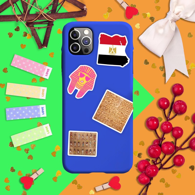 100 Pieces Egypt Stickers for Water Bottles and Laptops -