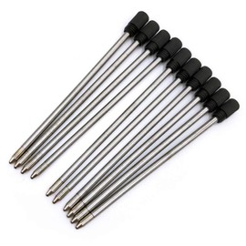Touch Futu 10x Black/Blue Ink Refill 70mm/7cm Ballpoint Replacement for Crystal/Tech Pen